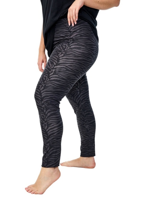 ZIZZI WYGODNE LEGGINSY WZÓR ZEBRA 011D