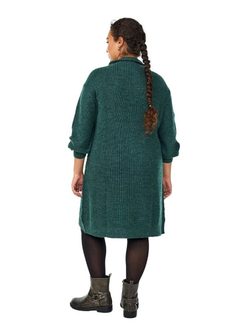 ZIZZI WYGONA DZIANINOWA SUKIENKA SUWAK ZIELONA 026F