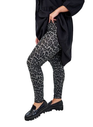 ZIZZI FANTASTYCZNE SPODNIE LEGGINSY PANTERKA SZARE 011D