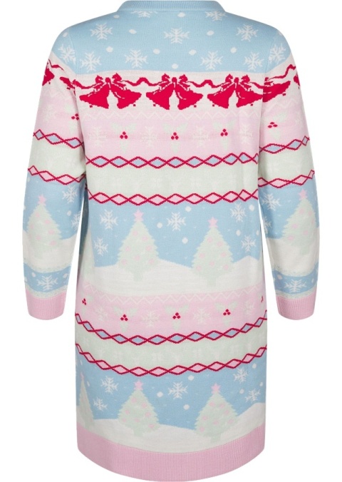 ZIZZI DZIANINOWA SUKIENKA TUNIKA ŚWIĄTECZNY WZÓR 357B