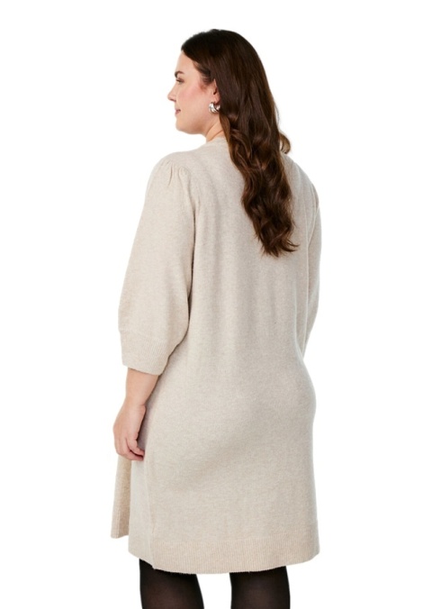 ZIZZI BEŻOWA DZIANINOWA SUKIENKA BUFKI 279H