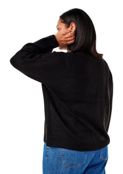 ZIZZI CZARNY DZIANINOWY KARDIGAN SWETER KOKARDKI 408A