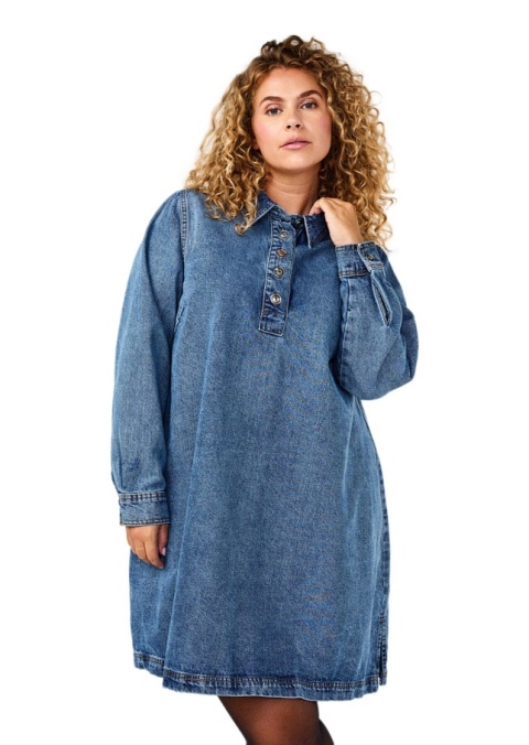 ZIZZI KRÓTKA NIEBIESKA JEANSOWA SUKIENKA TUNIKA 046F