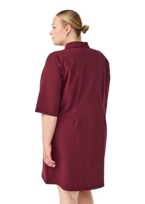 ZIZZI KRÓTKA BORDOWA SUKIENKA KOSZULOWA 928A