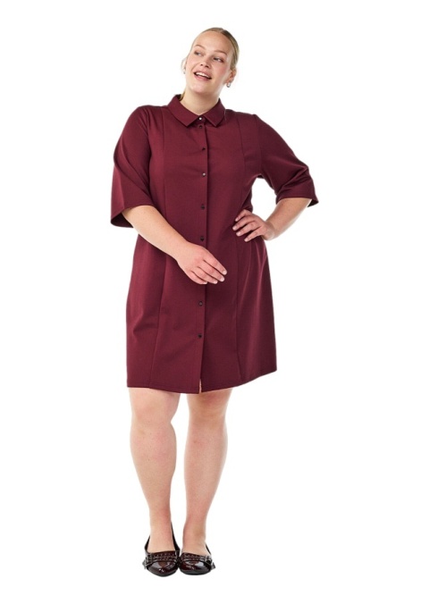 ZIZZI KRÓTKA BORDOWA SUKIENKA KOSZULOWA 928A