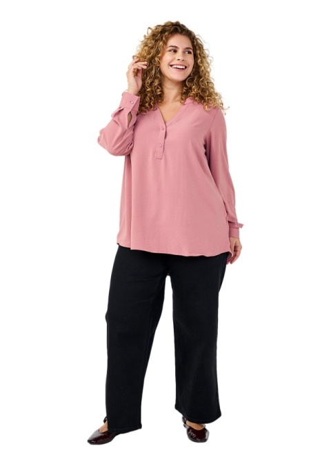 ZIZZI ELEGANCKA RÓŻOWA BLUZKA KOSZULOWA 045A