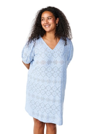 ZIZZI KRÓTKA BŁĘKITNA AŻUROWA SUKIENKA 236A