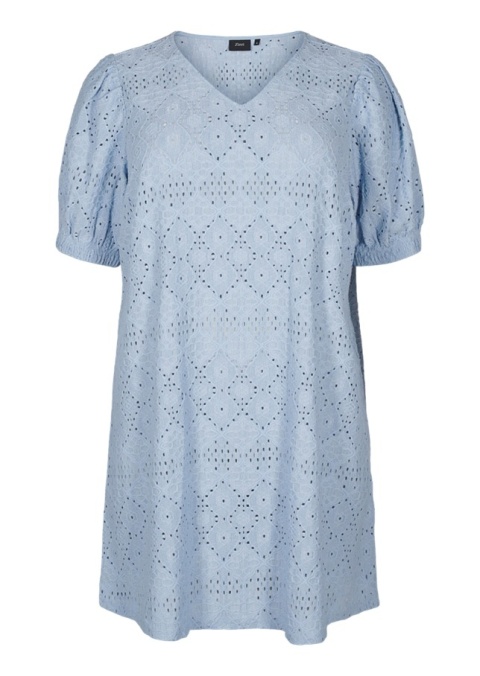 ZIZZI KRÓTKA BŁĘKITNA AŻUROWA SUKIENKA 236A