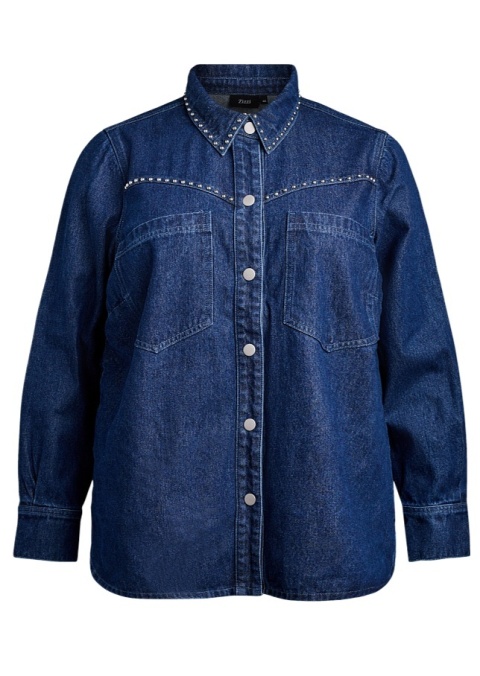 ZIZZI GRANATOWA JEANSOWA KOSZULA ĆWIEKI 111E