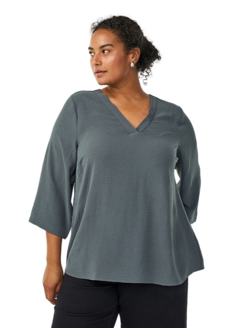 ZIZZI ZIELONA WYGODNA LUŹNA BLUZKA 054C