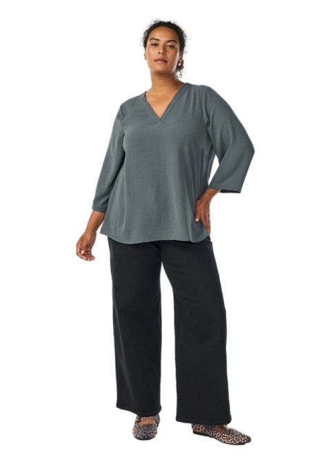 ZIZZI ZIELONA WYGODNA LUŹNA BLUZKA 054C