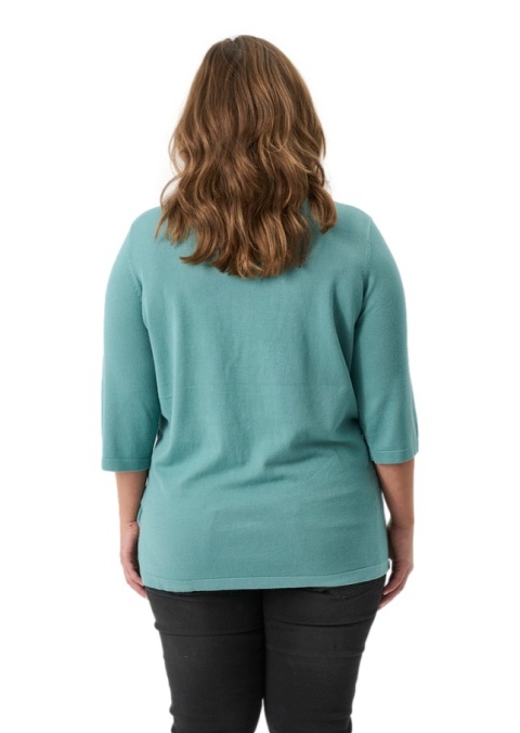 ADIA TURKUSOWA DZIANINOWA BLUZKA TUNIKA A188