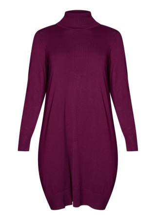 ADIA FIOLETOWA DZIANINOWA SUKIENKA GOLF A189