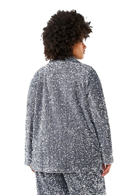 ZIZZI FANTASTYCZNA SREBRNA MARYNARKA CEKINY 276C