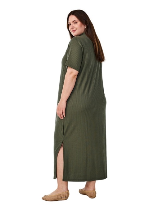 ZIZZI PRĄŻKOWANA ZIELONA SUKIENKA MAXI GUZIKI 682A