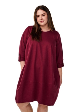 ZIZZI WYGODNA BORDOWA SUKIENKA BALONOWA 235A