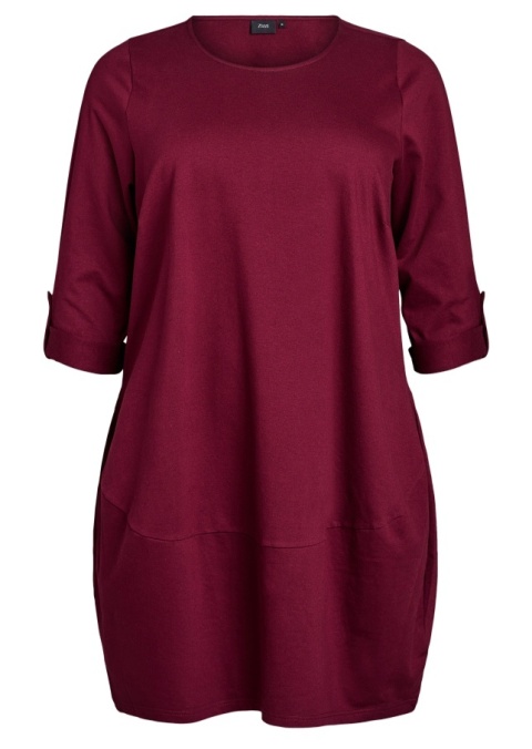 ZIZZI WYGODNA BORDOWA SUKIENKA BALONOWA 235A