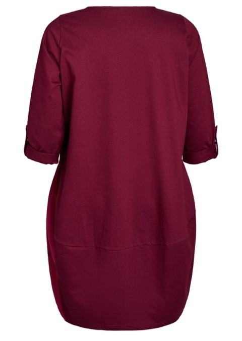 ZIZZI WYGODNA BORDOWA SUKIENKA BALONOWA 235A