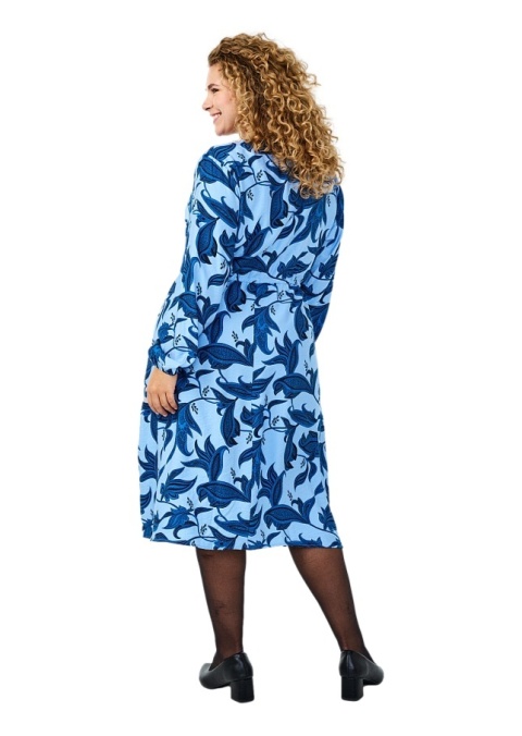 ZIZZI BŁĘKITNA SUKIENKA WZÓR PAISLEY WIĄZANIE 604B
