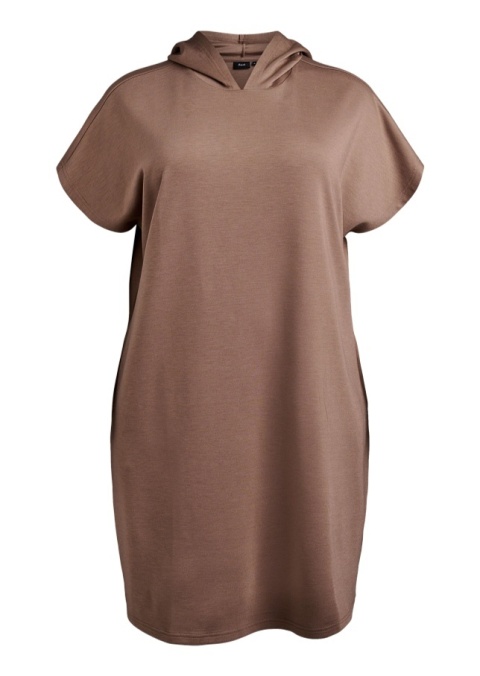 ZIZZI BEŻOWA DRESOWA SUKIENKA TUNIKA KAPTUR 055G