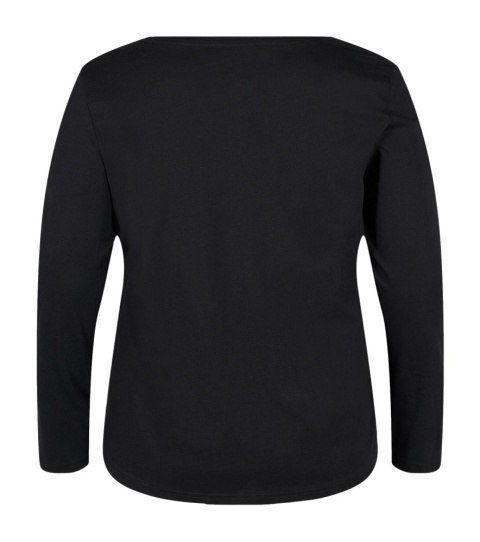 ZIZZI CZARNA BLUZKA BASIC DEKOLT 963C