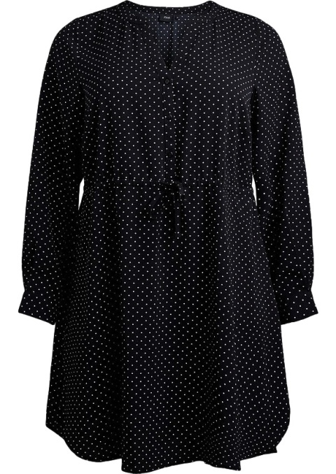 ZIZZI CZARNA SUKIENKA GROCHY WIĄZANIE 389G
