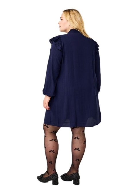 ZIZZI GRANATOWA SUKIENKA TUNIKA FALBANY 000L