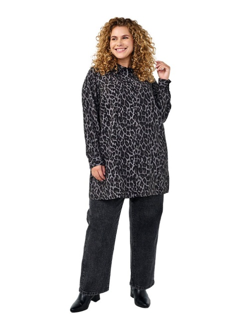 ZIZZI DŁUGA KOSZULA TUNIKA PANTERKA WISKOZA 599I