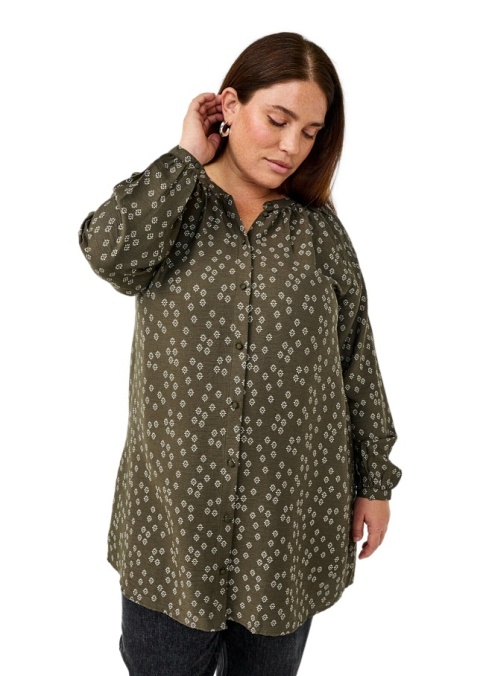 ZIZZI DŁUGA KOSZULA TUNIKA WZÓR WISKOZA 492B