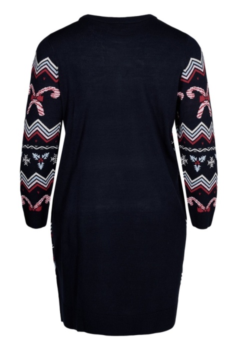 ZIZZI DZIANINOWA SUKIENKA TUNIKA ŚWIĄTECZNY WZÓR 358A