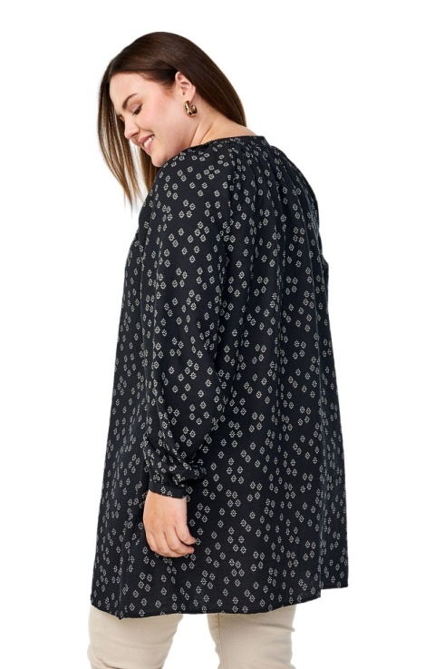 ZIZZI ELEGANCKA CZARNA TUNIKA WZÓR 492B