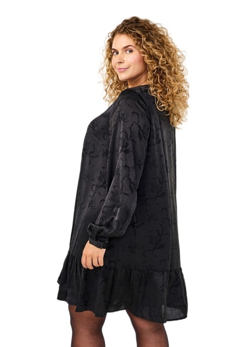 ZIZZI ELEGANCKA CZARNA SUKIENKA SATYNOWA WZÓR 531B