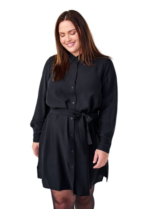 ZIZZI ELEGANCKA CZARNA SUKIENKA KOSZULOWA 553AW