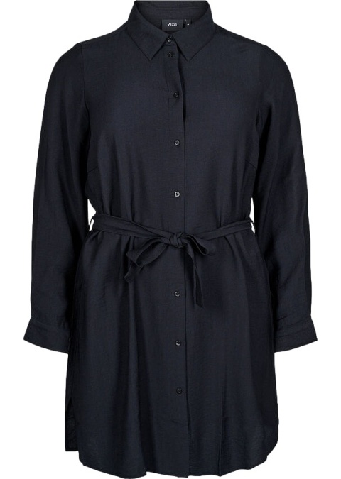 ZIZZI ELEGANCKA CZARNA SUKIENKA KOSZULOWA 553AW