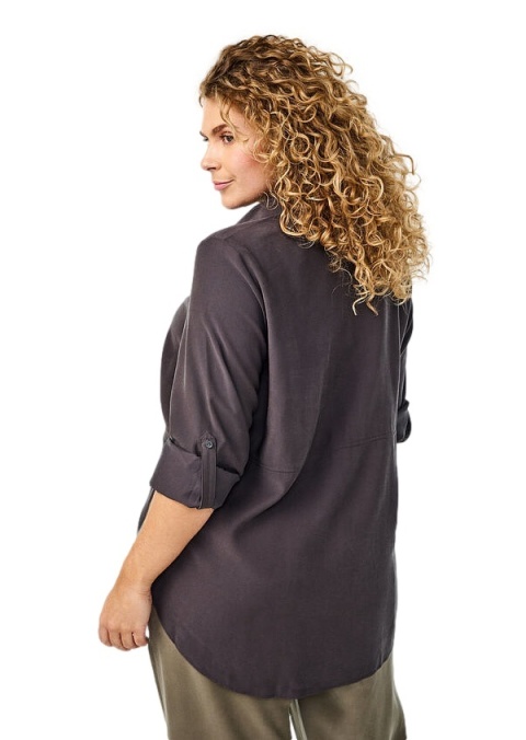 ZIZZI PIĘKNA CIEMNOSZARA KOSZULA 053A