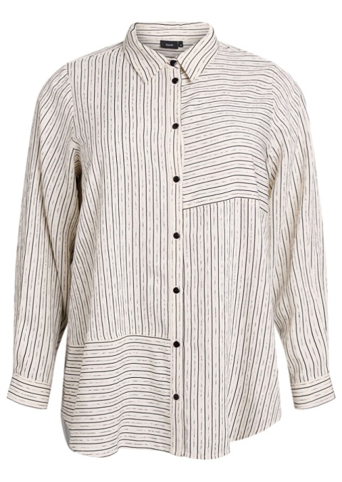 ZIZZI FANTASTYCZNA BIAŁA KOSZULA CZARNE PASKI 156A