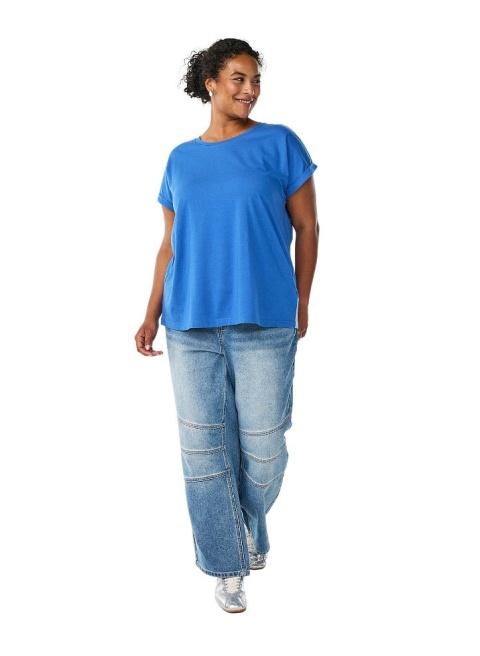 ZIZZI KLASYCZNY T-SHIRT NIEBIESKI 148F