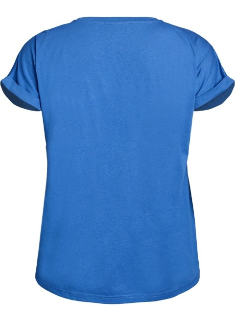 ZIZZI KLASYCZNY T-SHIRT NIEBIESKI 148F