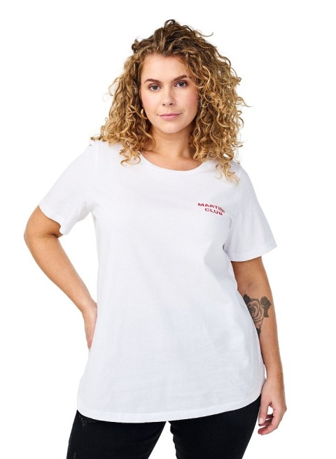 ZIZZI ORYGINALNY BIAŁY T-SHIRT KOSZULKA NADRUK 506A