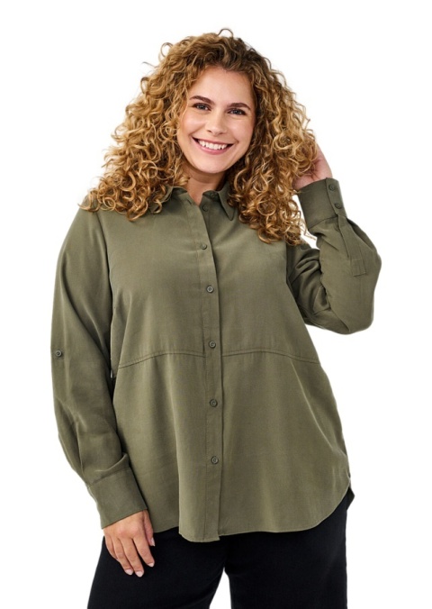 ZIZZI PIĘKNA ZIELONA KOSZULA 053A