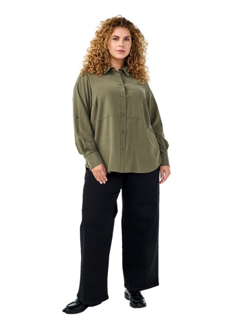 ZIZZI PIĘKNA ZIELONA KOSZULA 053A