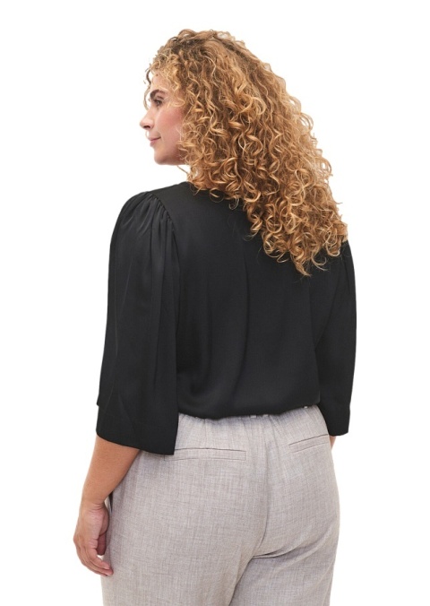 ZIZZI SATYNOWA CZARNA BLUZKA 181A