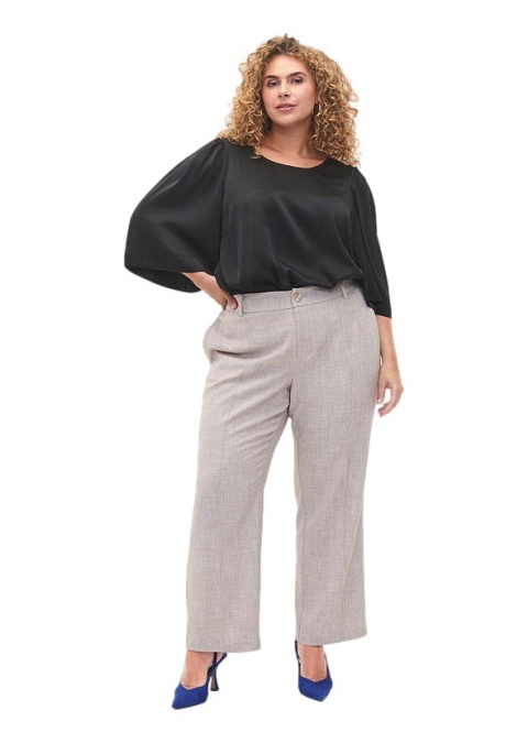 ZIZZI SATYNOWA CZARNA BLUZKA 181A