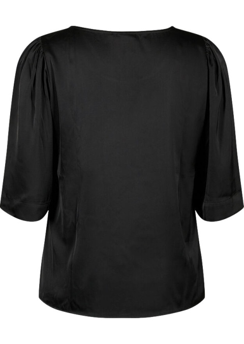ZIZZI SATYNOWA CZARNA BLUZKA 181A