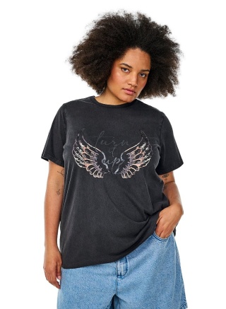 ZIZZI SZARA KOSZULKA T-SHIRT NADRUK BAWEŁNA 330A