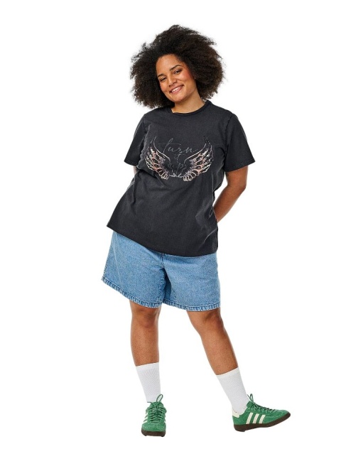 ZIZZI SZARA KOSZULKA T-SHIRT NADRUK BAWEŁNA 330A