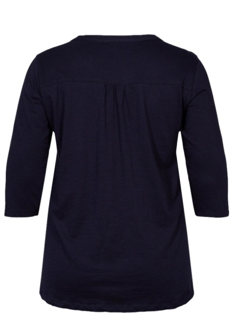 ZIZZI WYGODNA CZARNA BLUZKA GUZIKI 573J