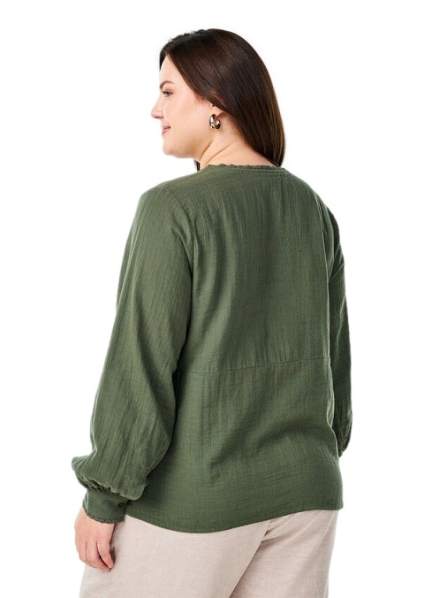 ZIZZI ZIELONA KOSZULA HAFT BAWEŁNA 075A