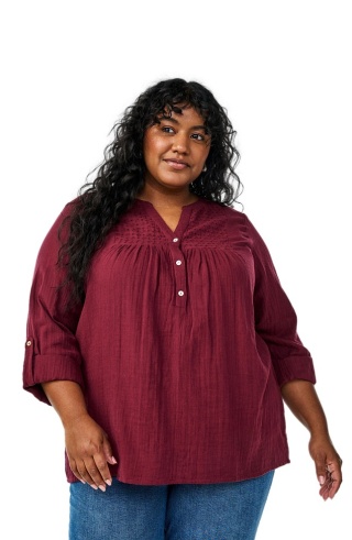 ZIZZI BORDOWA KOSZULA HAFT ANGIELSKI BAWEŁNA 444B