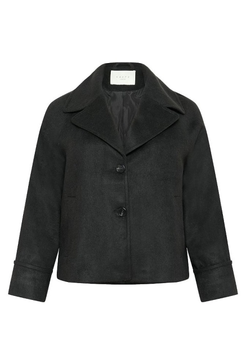 KAFFE PŁASZCZYK PŁASZCZ ELEGANCKI CZARNY K495